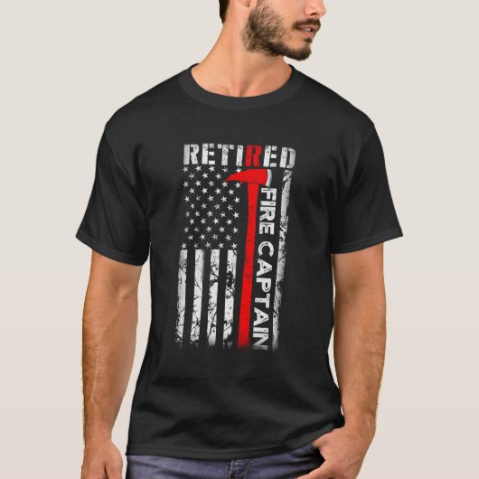 Brandweercommandant Retiret UAS vlag T-shirt (Voorkant)