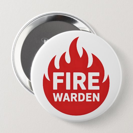 Brandweercommandant Ronde Button 4,0 Cm (Voorkant /achterkant)