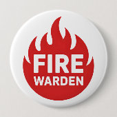 Brandweercommandant Ronde Button 4,0 Cm (Voorkant)