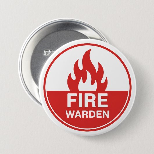 Brandweercommandant Ronde Button 7,6 Cm (Voorkant /achterkant)