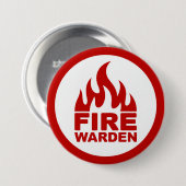 Brandweercommandant Ronde Button 7,6 Cm (Voorkant /achterkant)