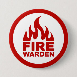Brandweercommandant Ronde Button 7,6 Cm