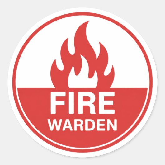 Brandweercommandant Ronde Sticker (Voorkant)