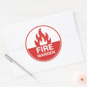 Brandweercommandant Ronde Sticker (Envelop)
