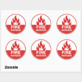 Brandweercommandant Ronde Sticker (Vel)