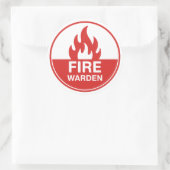 Brandweercommandant Ronde Sticker (Tas)