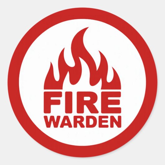 Brandweercommandant Ronde Sticker (Voorkant)