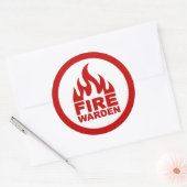 Brandweercommandant Ronde Sticker (Envelop)