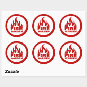 Brandweercommandant Ronde Sticker (Vel)