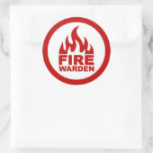 Brandweercommandant Ronde Sticker (Tas)
