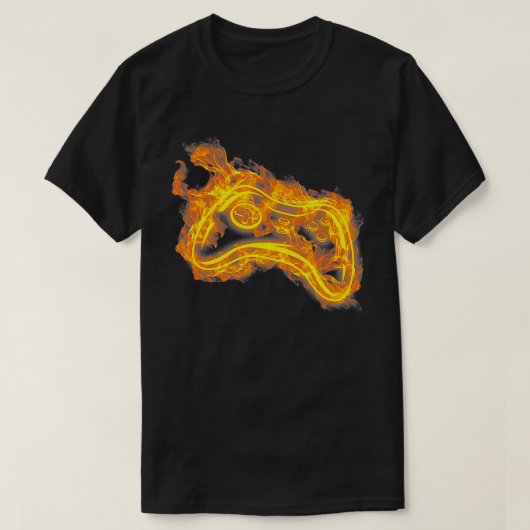 Brandweercontroller voor vlam Video Game Gamer T-shirt (Design voorkant)