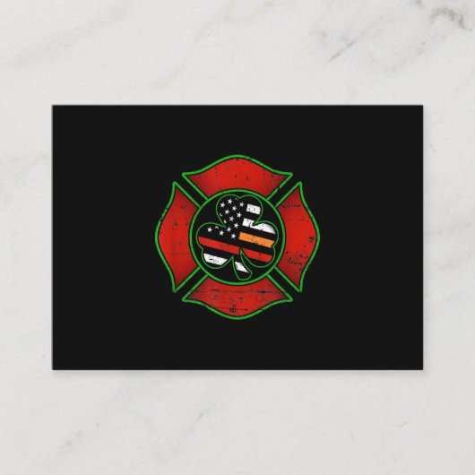 Brandweerdag St Patricks Day Irish American Flag Visitekaartje (Voorkant)