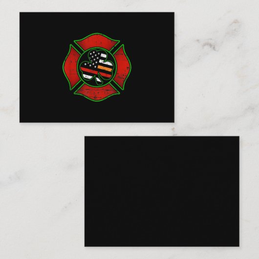 Brandweerdag St Patricks Day Irish American Flag Visitekaartje (Voorkant / Achterkant)