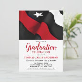 Brandweerder Afstuderen Thin Red Line Fireman Part Kaart (Staand voorkant)