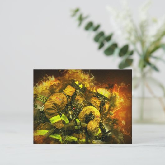 Brandweerders Briefkaart (Staand voorkant)