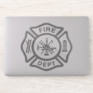 Brandweerdienst Badge Gray Sticker