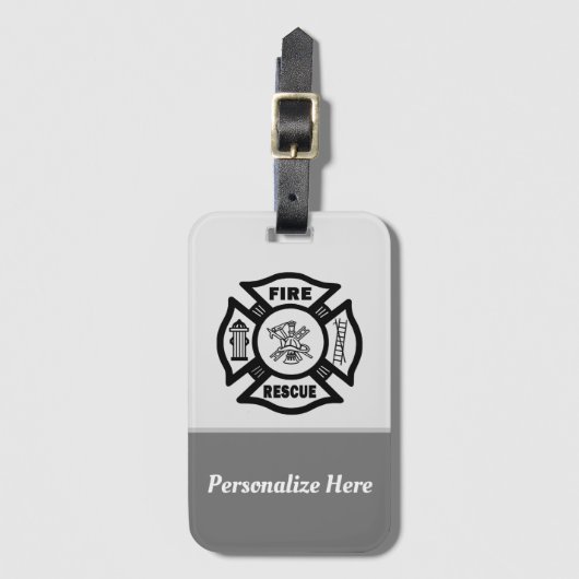 Brandweerdienst bagagelabel (Voorkant (verticaal))