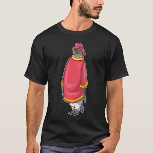 Brandweerdienst bij Penguin T-shirt (Voorkant)