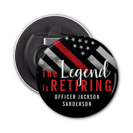 Brandweerdienst Brandweerdienst Button Flesopener (Voorkant)