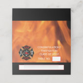 Brandweerdienst Emblem Plaatskaartje (Buitenkant ongevouwen)