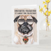 Brandweerdienst Fungerend Retirement Kaart (Gele Bloem)