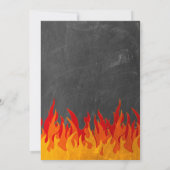 Brandweerdienst Gear en Badge Birthday Kaart (Achterkant)