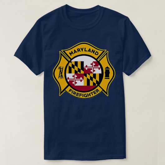 Brandweerdienst Maryland Brandweermannen T-shirt (Design voorkant)