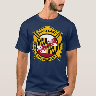 Brandweerdienst Maryland Brandweermannen T-shirt