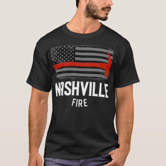 Brandweerdienst Nashville Tennessee T-shirt (Voorkant)