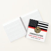 Brandweerdienst Pensionering Thin Red Line Guest B Notitieboek (Binnen)