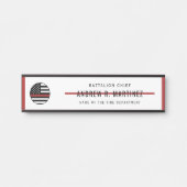 Brandweerdienst Thin Red Line Fire Rescue Deurbordje (Voorkant)