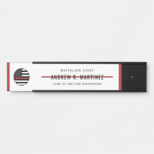 Brandweerdienst Thin Red Line Fire Rescue Deurbordje