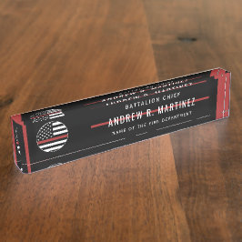 Brandweerdienst Thin Red Line Fire Rescue Naambordje