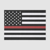 Brandweerdienst Thin Red Line Fire Rescue Tissuepapier (Voorkant)