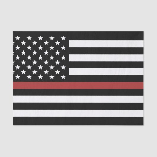 Brandweerdienst Thin Red Line Fire Rescue Tissuepapier (Voorkant)