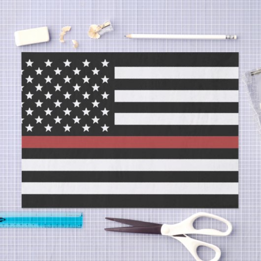 Brandweerdienst Thin Red Line Fire Rescue Tissuepapier (Craft)