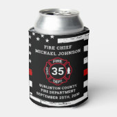 Brandweerdienst — Thin Red Line Maltese kruis Blikjeskoeler (Blikje Voorkant)