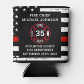 Brandweerdienst — Thin Red Line Maltese kruis Blikjeskoeler (Voorkant)