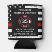 Brandweerdienst — Thin Red Line Maltese kruis Blikjeskoeler (Achterkant)