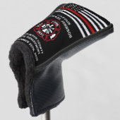Brandweerdienst — Thin Red Line Maltese kruis Golfheadcover (3/4 voorkant)