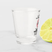 Brandweerdienst — Thin Red Line Maltese kruis Shot Glas (Links)