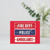 Brandweerdienst Thunder_Cove Briefkaart (Staand voorkant)