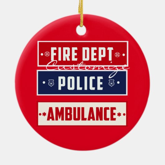 Brandweerdienst Thunder_Cove Keramisch Ornament (Achterkant)