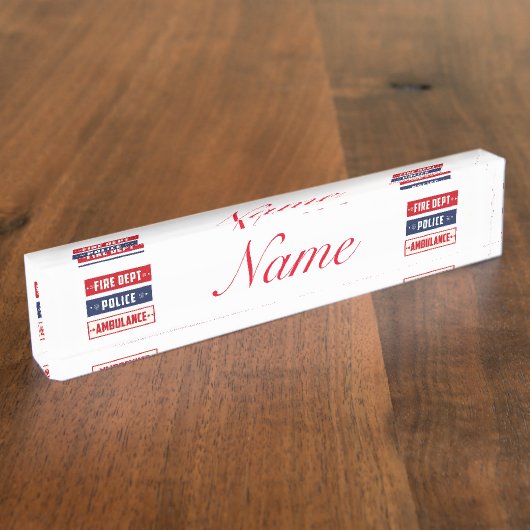 Brandweerdienst Thunder_Cove Naambordje (Zijkant)