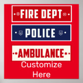 Brandweerdienst Thunder_Cove Poster (Voorkant)