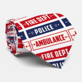 Brandweerdienst Thunder_Cove Stropdas (Opgerold)