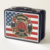 Brandweerdienst Verenigde Staten Vlag Aangepast (Achterkant)