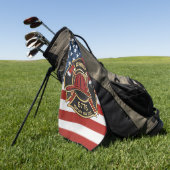 Brandweerdienst Verenigde Staten Vlag Aangepast Golfhanddoek (Groen)