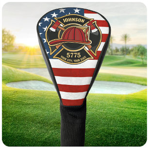 Brandweerdienst Verenigde Staten Vlag Aangepast Golfheadcover