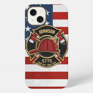 Brandweerdienst Verenigde Staten Vlag Aangepast iPhone 13 Hoesje